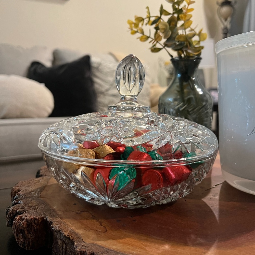 Crystal Candy Dish with Lid